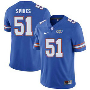 NCAA Florida Gators 51 Brandon Spikes Blue College Football Men Jersey