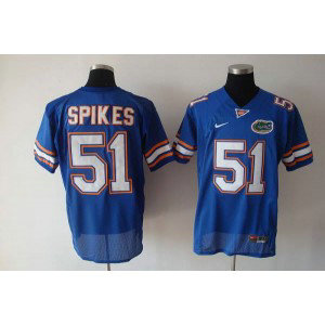 NCAA Florida Gators 51 Brandon Spikes Blue Men Jersey