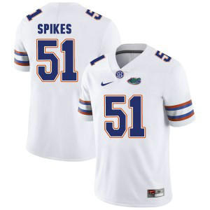 NCAA Florida Gators 51 Brandon Spikes White College Football Men Jersey