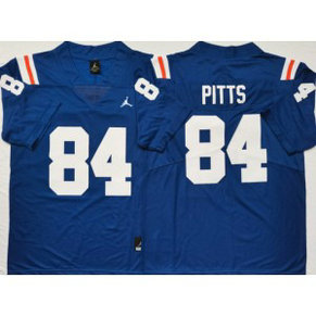 NCAA Florida Gators 84 PITTS Blue Jordan Men Jersey