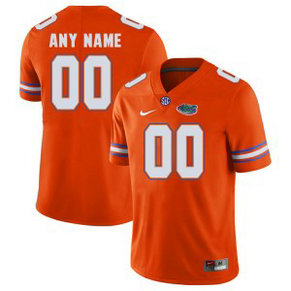 NCAA Florida Gators Orange Customized College Football Men Jersey