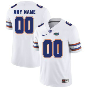 NCAA Florida Gators White Customized College Football Men Jersey