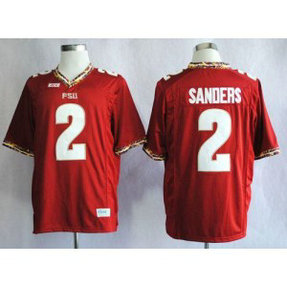 NCAA Florida State Seminoles 2 Deion Sanders Red New Men Jersey