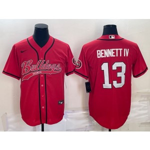 NCAA Georgia Bulldogs 13 Stetson Bennett Red Vapor Baseball Limited Men Jersey