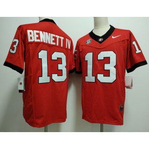 NCAA Georgia Bulldogs 13 Stetson Bennett Red Vapor Limited Men Jersey