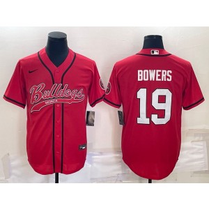 NCAA Georgia Bulldogs 19 Brock Bowers Red Vapor Baseball Limited Men Jersey