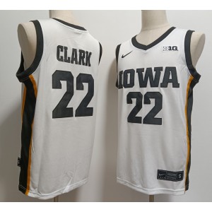 NCAA Iowa 22 Caitlin Clark White Vapor Limited Men Jersey