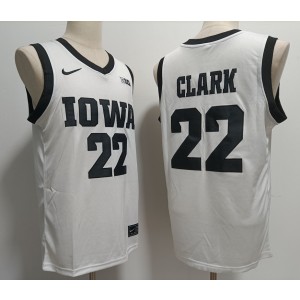 NCAA Iowa Hawkeyes 22 Clark White Vapor Limited Men Jersey