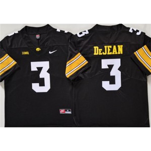 NCAA Iowa Hawkeyes 3 Cooper DeJean Black Vapor Limited Men Jersey