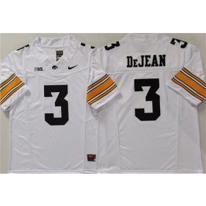NCAA Iowa Hawkeyes 3 Cooper DeJean White F.U.S.E. Vapor Limited Men Jersey