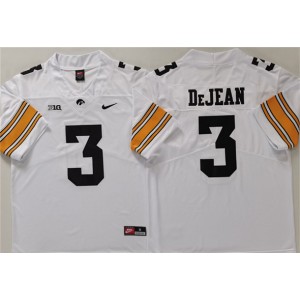 NCAA Iowa Hawkeyes 3 Cooper DeJean White Vapor Limited Men Jersey