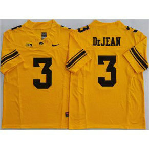 NCAA Iowa Hawkeyes 3 Cooper DeJean Yellow F.U.S.E. Vapor Limited Men Jersey