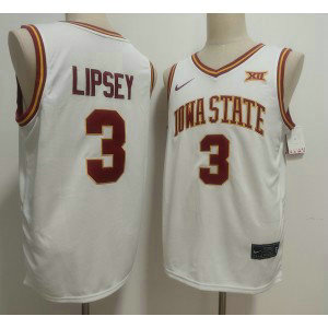NCAA Iowa State Cyclones 3 Tamin Lipsey White Vapor Limited Men Jersey