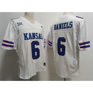 NCAA Kansas Jayhawks 6 Daniels White Limited Men Jersey