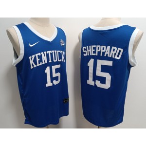 NCAA Kentucky Wildcats 15 Reed Sheppard Blue Vapor Limited Men Jersey