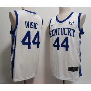 NCAA Kentucky Wildcats 44 Zvonimir Ivisic White Vapor Limited Men Jersey