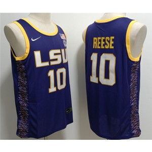 NCAA LSU Tigers 10 Angel Reese Purple Vapor Limited Men Jersey
