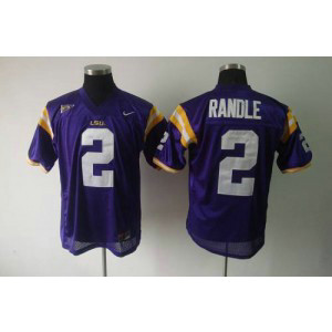 NCAA LSU Tigers 2 Rueben Randle Purple Men Jersey