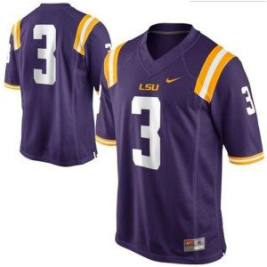 NCAA LSU Tigers 3 Purple Men Jersey