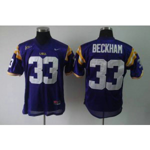 NCAA LSU Tigers 33 Odell Beckham Purple Men Jersey