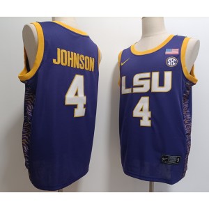 NCAA LSU Tigers 4 Flau'jae Johnson Purple Vapor Limited Men Jersey