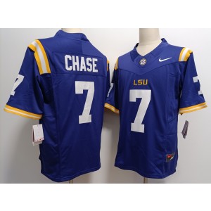 NCAA LSU Tigers 7 Ja'Marr Chase Purple F.U.S.E. Vapor Limited Men Jersey