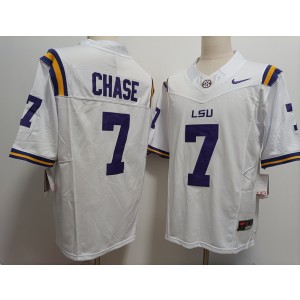 NCAA LSU Tigers 7 Ja'Marr Chase White F.U.S.E. Vapor Limited Men Jersey