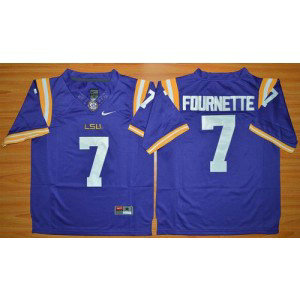 NCAA LSU Tigers 7 Leonard Fournette Purple Limited Men Jersey
