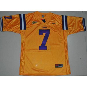 NCAA LSU Tigers 7 Tyrann Mathieu Gold Men Jersey