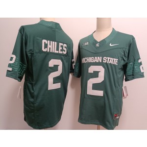 NCAA Michigan State Spartans 2 Aidan Chiles Green F.U.S.E. Vapor Limited Men Jersey