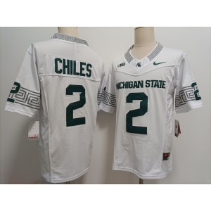 NCAA Michigan State Spartans 2 Aidan Chiles white F.U.S.E. Vapor Limited Men Jersey