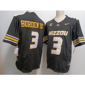 NCAA Missouri Tigers 3 Luther Burden III Black F.U.S.E. Vapor Limited Men Jersey