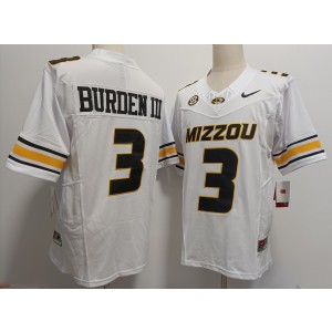 NCAA Missouri Tigers 3 Luther Burden III White F.U.S.E. Vapor Limited Men Jersey