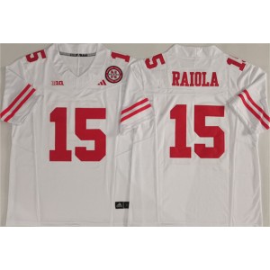 NCAA Nebraska Cornhuskers 15 Dylan Raiola White F.U.S.E. Vapor Limited Men Jersey