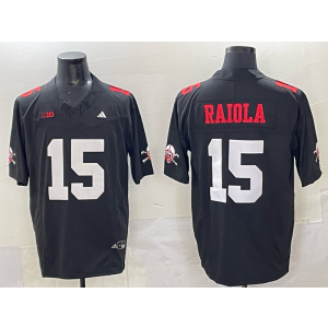 NCAA Nebraska Cornhuskers 15 Raiola Black F.U.S.E. Vapor Limited Men Jersey 1