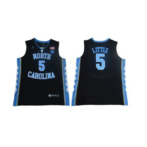 NCAA North Carolina 5 Nassir Little College Basketball Black Men Jersey