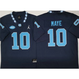 NCAA North Carolina Tar Heels 10 Drake Maye Navy Vapor Limited Men Jersey