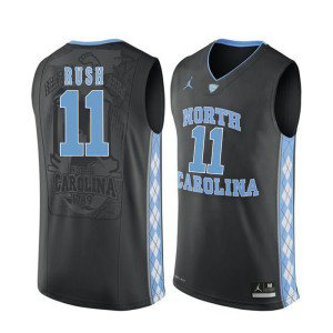 NCAA North Carolina Tar Heels 11 Shea Rush Black Basketball Men Jersey