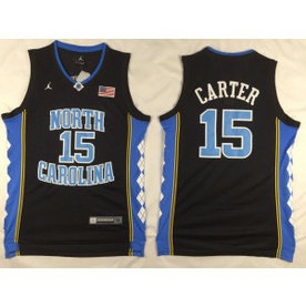 NCAA North Carolina Tar Heels 15 Vince Carter Black Men Jersey
