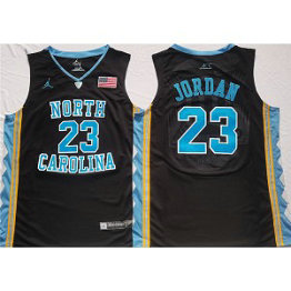 NCAA North Carolina Tar Heels 23 Michael Jordan Black Men Jersey