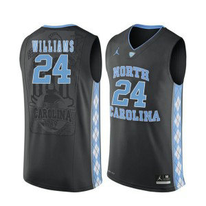 NCAA North Carolina Tar Heels 24 Kenny Williams Black Basketball Men Jersey