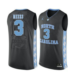 NCAA North Carolina Tar Heels 3 Kennedy Meeks Black Basketball Men Jersey NCAA North Carolina Tar Heels 3 Kennedy Meeks Black Basketball Men Jersey