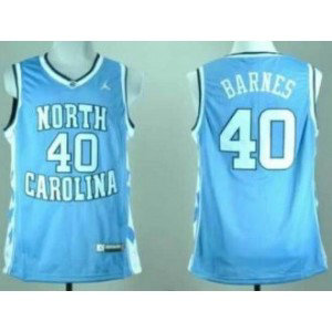 NCAA North Carolina Tar Heels 40 Harrison Barnes Blue Men Jersey