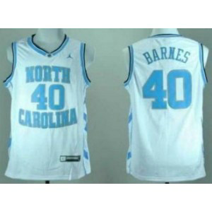 NCAA North Carolina Tar Heels 40 Harrison Barnes White Men Jersey