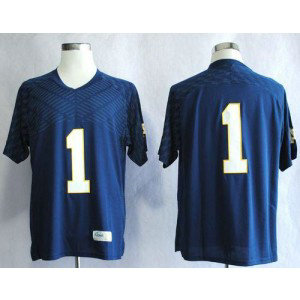 NCAA Notre Dame Fighting Irish 1 Louis Nix III Navy Blue Men Jersey