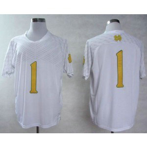 NCAA Notre Dame Fighting Irish 1 Louis Nix III White Shamrock Series Men Jersey