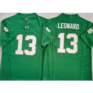 NCAA Notre Dame Fighting Irish 13 Riley Leonard Green F.U.S.E. Vapor Limited Men Jersey