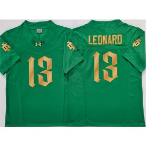 NCAA Notre Dame Fighting Irish 13 Riley Leonard Green F.U.S.E. Vapor Limited Men Jersey 1