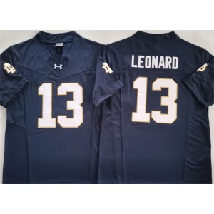 NCAA Notre Dame Fighting Irish 13 Riley Leonard Navy F.U.S.E. Vapor Limited Men Jersey