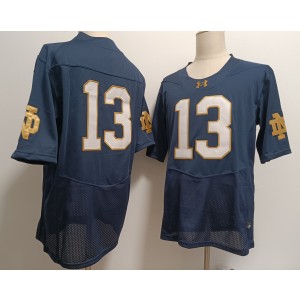 NCAA Notre Dame Fighting Irish 13 Riley Leonard Navy Vapor Limited Men Jersey